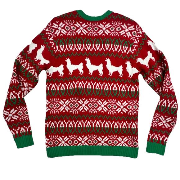 Ugly Christmas Sweater 33 Degrees Men's Small Long Sleeve Llama Holiday Party - Picture 7 of 7